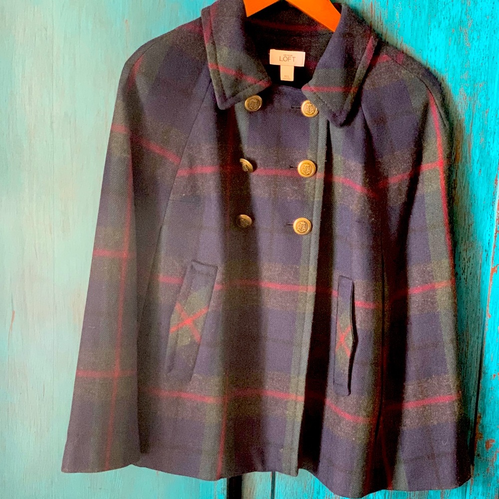 Ann Taylor Loft Wool Winter Cape - Poncho - Shawl Coat